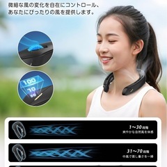 【新品未使用】ネッククーラー 冷却プレート 首掛け扇風機 ネックファン 4000mAh大容量の画像