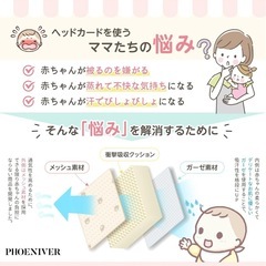 【保育士共同開発】ベビー 赤ちゃん ヘルメット メッシュ通気性 ベビーサークル ベビーフード ベビーセンサー ベビーガード 転倒防止 装着ガイド付 PHOENIVERの画像