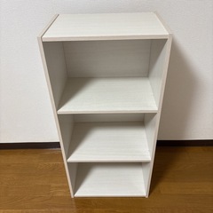 カラーボックス　ホワイト　3段