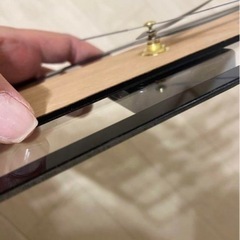 木製ブラックフレーム掛時計 30cmの画像