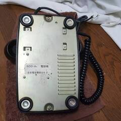 日本電信電話公社 黒電話 600-A1 電話機 昭和レトロ ダイヤル式電話 動作未確認の画像