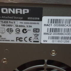 NetShelter 630 660 QNAP TS-659 Pro Ⅱ NAS 6ベイ ネットワークストレージ 本体のみ （HDDなし） 通電確認済みの画像