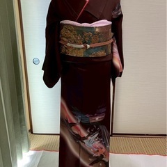 13　訪問着 フルセット 着物•帯•帯揚げ•帯締め•伊達襟(重ね...