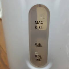 株式会社プロテック　KETTLE 0.8L PK-08LPK　コンパクトケトル　電気ケトル　動作確認済みの画像