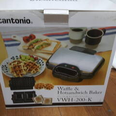 VitantonioビタントニオVWH-200-W(ワッフル&ホットサンドメーカー)+PVWH-10-TR(タルトレット)+PVWH-10-PK(パンケーキ)動作確認済みの画像