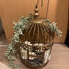 鳥かご インテリア 鳥籠 フェイクグリーン お洒落 アンティーク...