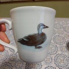 有田焼　鳥　カップと急須の画像