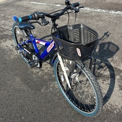 ②美品子供用自転車24インチ6段変速