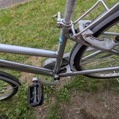 26インチ内装5段ブリヂストンベルトドライブ,ステンレスアルミ自転車シティサイクル整備済みの画像