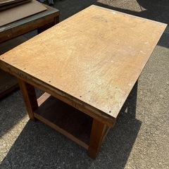 レトロ 木製 作業台 136×88×77cm
