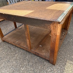 レトロ 作業台 138×106×77cmの画像