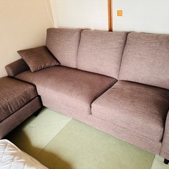 【美品】ニトリ3人掛けソファー　特殊加工あり
