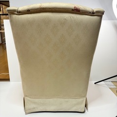  シングルソファ アンティーク ビンテージ ロココ調 家具 一人掛け 花柄 椅子 昭和レトロの画像
