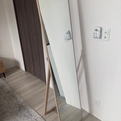 細フレームスタンドミラー　（全身鏡）