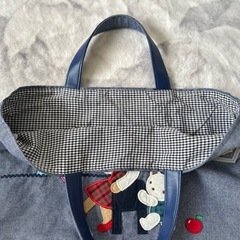 【数回使用美品】ファミリアfamiliarデニムバッグママバッグレッスンバッグの画像