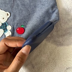 【数回使用美品】ファミリアfamiliarデニムバッグママバッグレッスンバッグの画像