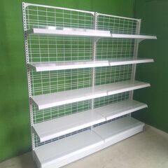 H187cm×W90cm×D38cm ３連結片面４段什器 プライ...