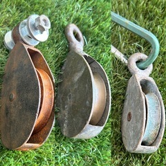 滑車　5点セット 真鍮製 鉄製 アルミ製の画像