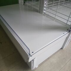 H120cm×W90cm 単体両面２段什器＆エンド什器２台セット プライスレール＆ストッパー付き■陳列棚・システム什器■S-625の画像