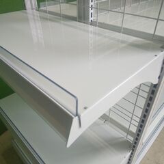 H120cm×W90cm 単体両面２段什器＆エンド什器２台セット プライスレール＆ストッパー付き■陳列棚・システム什器■S-625の画像