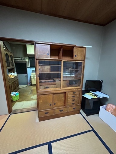 水屋箪笥　食器棚　茶棚　和家具　飾り棚　茶箪笥　収納