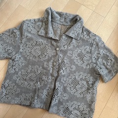 GU レースシャツ　カーディガン　XL