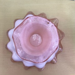 リユースのサカイ東金店 フラワーピンク花器 TJ12569の画像