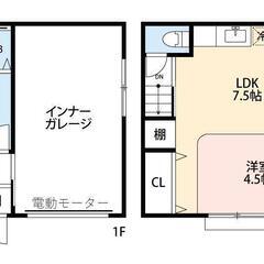 ✨️敷金無料！)屋内ガレージ付き賃貸ガレージハウス♪　リモコン・電動モーター - 四街道市