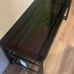 ガラステーブル テレビ台 ブラック
