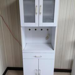 白い食器棚　中古品