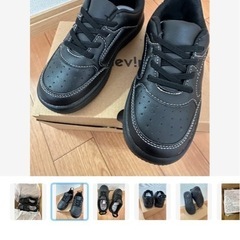 新品　超軽量　撥水　ブラックスニーカー 19.0
