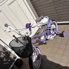 14インチ 子供用自転車 パープル 