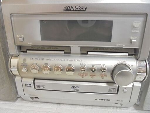 マリアVictor UX-W5 コンポ CD MD ラジオ テープ Victor UX-W7DVD-M DVD/CD/MD/カセットコンポ スピーカー 動作