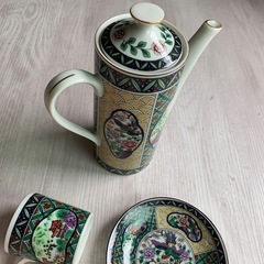 ⑧【未使用】茶器セット　急須、カップ、小皿付きの画像