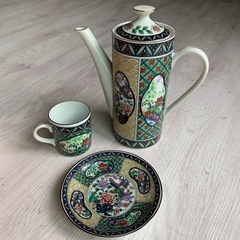 ⑧【未使用】茶器セット　急須、カップ、小皿付きの画像