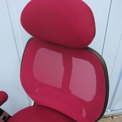 事務イス　ヘッドレスト付き　エンジの画像