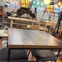 展示品上がり🎀NITORI🎀ニトリ 3点ダイニングセット/ステイン🎀ヴィンテージ調 オシャレ🎀2163の画像
