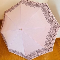 AURORA オーロラワールド 花柄刺繍 折りたたみ日傘 紫外線...