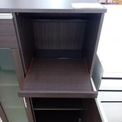 リユースのサカイ太田店★ジモティ割あり★  レンジ台 ダークブラウン H118.5×D39.5×W75 クリーニング済み OJ9679の画像