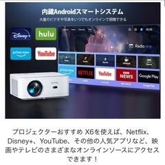 【新品未使用品】　プロジェクター　Toptro X 1080P 4K対応　Android TVの画像