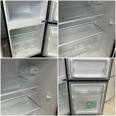 【2ドア冷凍冷蔵庫】オーヤマ 87L コンパクト冷蔵庫 ブラック（配送は2000円）即日可能♬の画像
