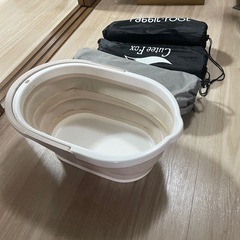 キャンプ用品　テーブル　コット　シリコンバケツ