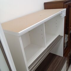 ★ジモティ割あり★ 松田家具 レンジボード ホワイト H186×D48.5×W97.5 クリーニング済み HJ6781の画像
