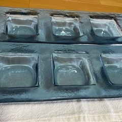 ガラスの三種盛り器2枚セット
