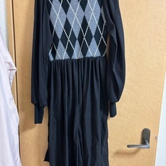 アーガイルニットドッキングワンピースの画像