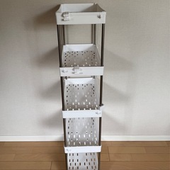 5段キャスター付き収納ラックの画像