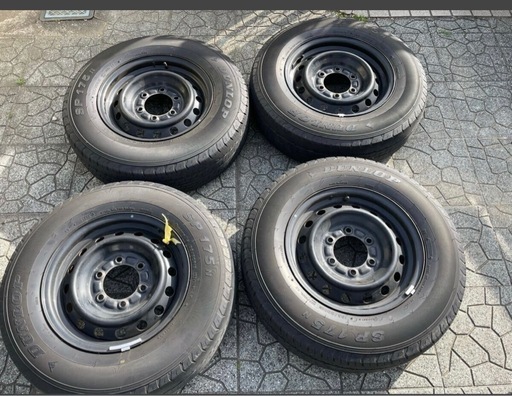 ハイエース 200系 ダンロップ 鉄チン タイヤ ホイール 195/80R15