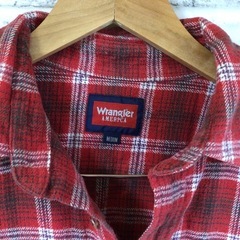W054 Wrangler AMARICA ラングラー アメリカ製 チェックシャツ Mサイズ アメカジ 古着 現状品の画像