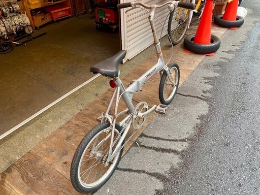 中古】TRANSIT シルバー 折りたたみ自転車 整備済み - メルカリ