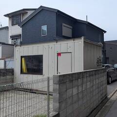 4.5m ユニットハウス 2.8坪 5.7畳 9.4平米 休憩所 簡易ハウス プレハブ小屋 屋外 事務所 倉庫 物置の画像
